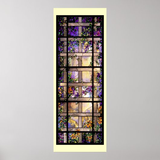 Tiffany Stained Glass Vines Print ポスター (正面)