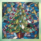 Tiffany-Style Stained Glass Christmas Tree ウィンドウサイン (シート3)