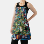 Tiffany-Style Stained Glass Christmas Tree エプロン (インサイチュ)