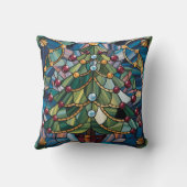 Tiffany-Style Stained Glass Christmas Tree クッション (裏面)