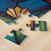 Tiffany-Style Stained Glass Christmas Tree ジグソーパズル (側面)