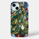 Tiffany-Style Stained Glass Christmas Tree Case-Mate iPhoneケース (裏面)