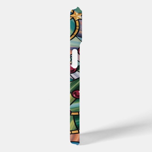 Tiffany-Style Stained Glass Christmas Tree Case-Mate iPhoneケース (裏面 / 右)