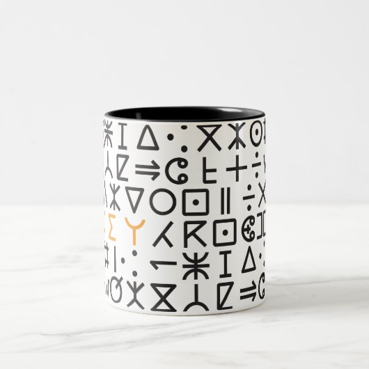 Tifinagh ツートーンマグカップ (中央)