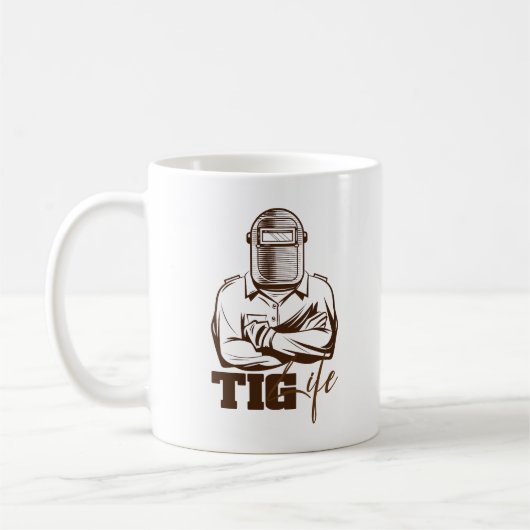 TIGライフ 溶接工のプライドギフト コーヒーマグカップ (左)