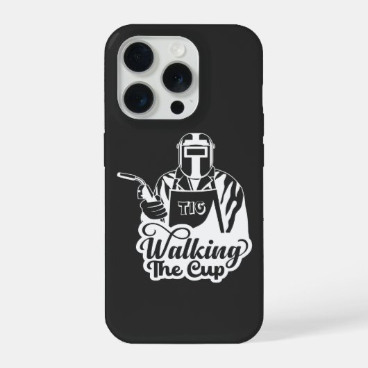 TIG溶接の達人ギフト ウォーキング・ザ・カップ iPhoneケース (裏面)