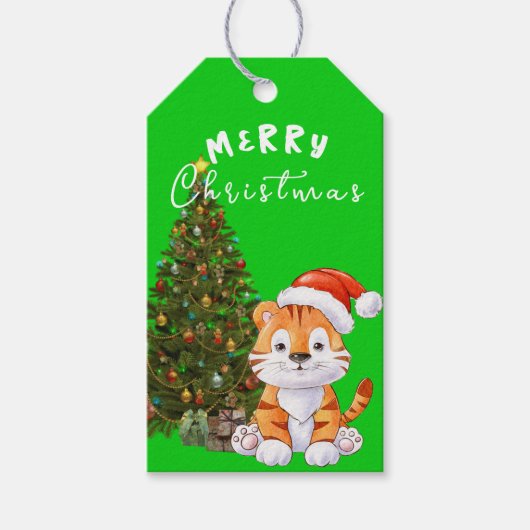 Tigerとのクリスマス ギフトタグ (正面)