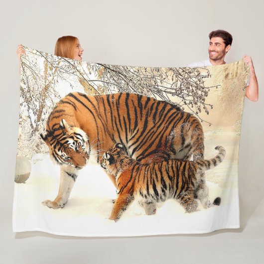 TIGERと彼女のCUB フリースブランケット (インサイチュ)