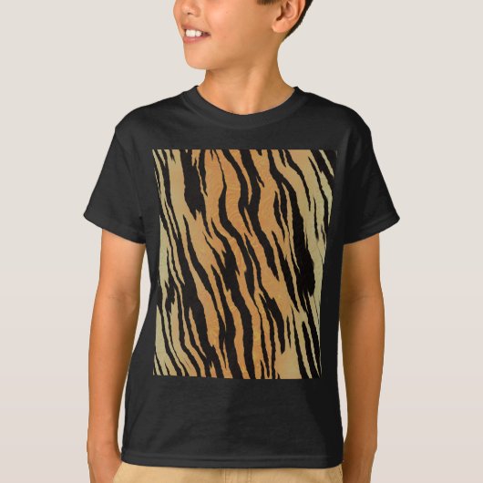 Tigerのシームレスなパターンテクスチャの背景 Tシャツ (正面)