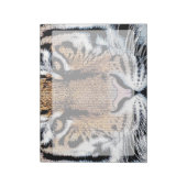 TigerのストライプポートレートGraphic Pressスタイル ノートパッド (回転)