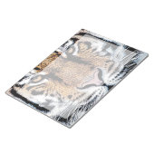 TigerのストライプポートレートGraphic Pressスタイル ノートパッド (アングル)