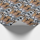 TigerのストライプポートレートGraphic Pressスタイル ラッピングペーパー (角)