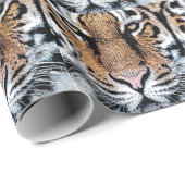 TigerのストライプポートレートGraphic Pressスタイル ラッピングペーパー (ロールコーナー)