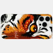 Tigerカラフル顔クローズアップ電話/iPadケース Case-Mate iPhoneケース (裏面 (横))