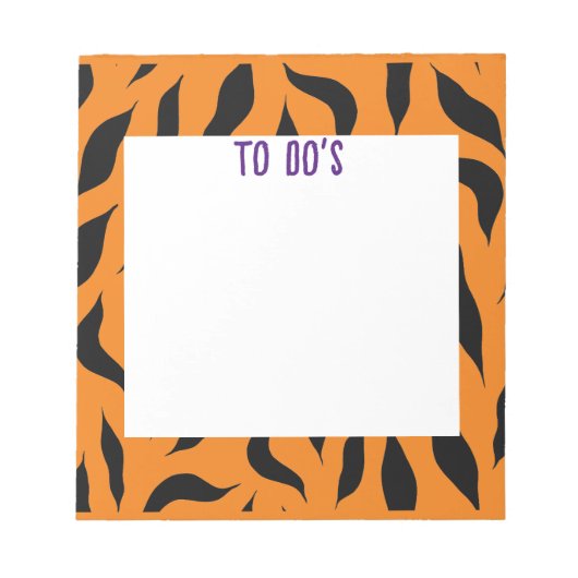 TigerデザインTo Doメモ帳 ノートパッド (正面)