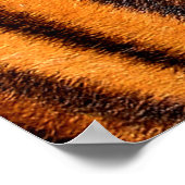 Tigerプリントテクスチャ ポスター (角)