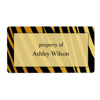 Tigerプリントラベル ラベル