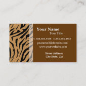 Tigerプリント名刺テンプレート 名刺 (裏面)