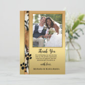 Tiger大きな猫写真結婚のサンキューカード セーブザデート (スタンド正面)