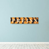 Tiger背景の最初/ファミリ/姓 キャンバスプリント (インサイチュ (ウッドフロア))