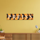 Tiger背景の最初/ファミリ/姓 キャンバスプリント (インサイチュ (リビング))