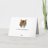 Tiger顔グリーティングカード カード (裏面)