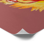 Tiger顔スケッチバリューポスター紙(マット) ポスター (角)