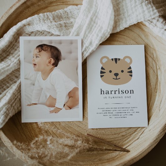 Tiger顔-誕生日招待状（写真あり） 招待状