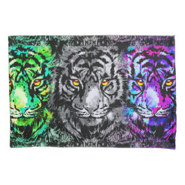 Tiger カラフル Artwork - カッコいい Tiger Pillowcase 枕カバー