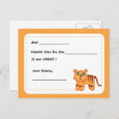 Tiger – キッズサンキューカード ポストカード (正面/裏面)