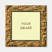 Tiger ストライプ写真縁ど マグネット (正面)