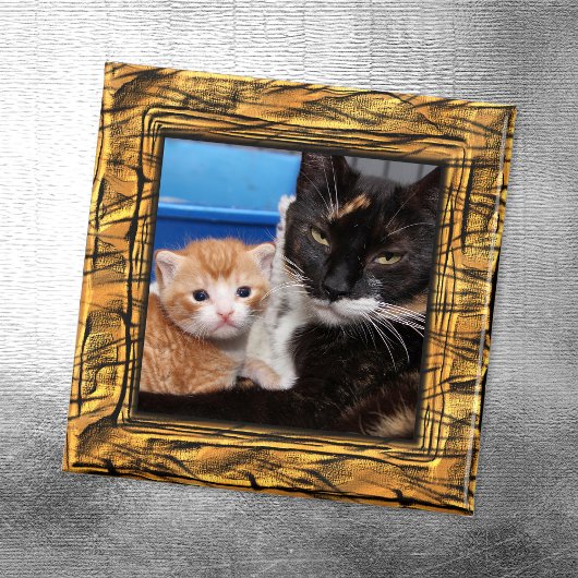 Tiger ストライプ写真縁ど マグネット