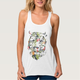 TIGER タンクトップ Tシャツ - トロピカル柄