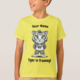 Tiger パーソナライズされた - 「トレーニング中のTiger」 Tシャツ