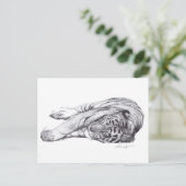 Tiger – ペンとインク ポストカード (スタンド正面)