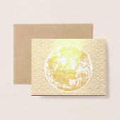 Tiger 中国の Year 2022 飾 Luxury HGC03 箔カード (封筒付き正面)