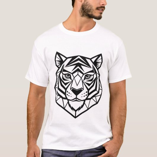 Tiger 威厳のある Essence – 基本Tシャツデザイン Tシャツ (正面)