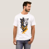Tiger 威厳のある Graphic T-Shirt - Roar of the Wild Tシャツ (正面フル)