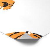 Tiger:日本のヴィンテージのシームレスな動作 ポスター (角)