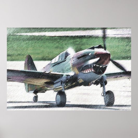 Tiger 飛んでいる – 平均 ポスター (正面)