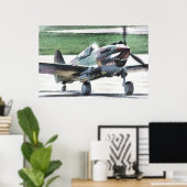 Tiger 飛んでいる – 平均 ポスター (ホームオフィス)