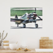 Tiger 飛んでいる – 平均 ポスター (キッチン)