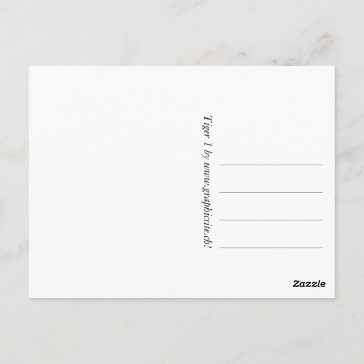 Tiger 1 – はがき (裏面)