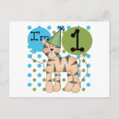 Tiger 1st誕生日Tシャツとギフト ポストカード (正面)