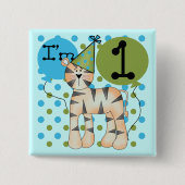 Tiger 1st誕生日Tシャツとギフト 缶バッジ (正面)