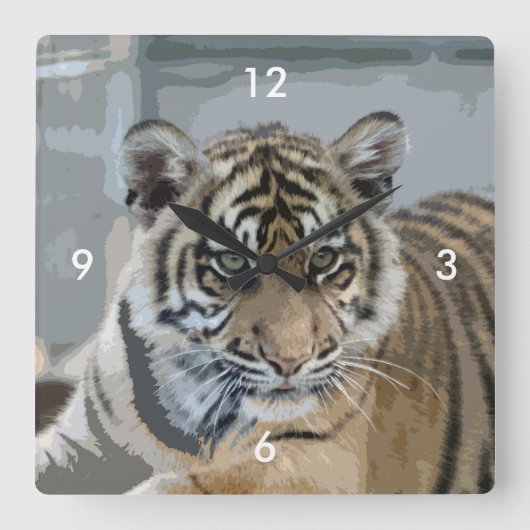 Tiger_2014_0901 スクエア壁時計 (正面)
