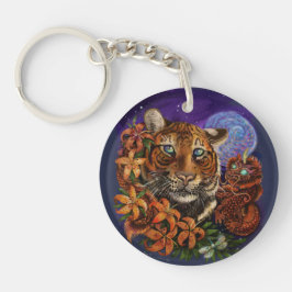 Tiger 2022中国のの〔占星術の〕十二宮図年の新しい芸術 キーホルダー