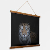 Tiger 26"x36"垂直(ポートレート)、1つのパネル 吊り下げ型タペストリー (傾斜あり)