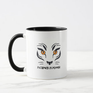 Tiger Ambition Mug: Patience is Power & My Life マグカップ