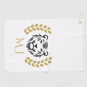 Tiger and Laurels Logo Golf Towel ゴルフタオル (横)